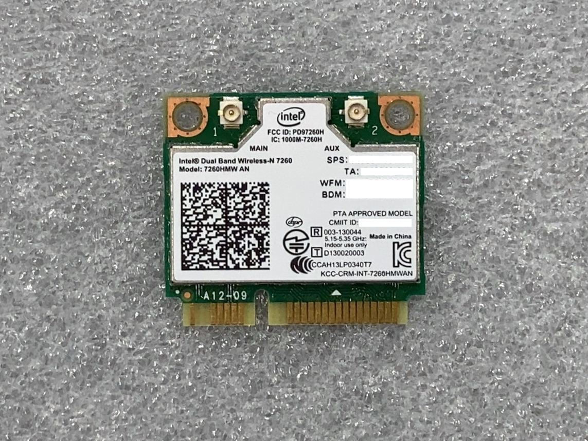 Intel 7260HMW AN インテル 無線LANカード Dual Band Wireless-N 7260 1000M-7260H クリックポスト対応_画像1