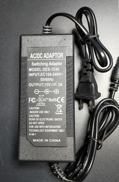 ACアダプター 15V3A 45W プラグサイズ5.5×2.5/2.1mm （15V 2.5A 2A 1.5A 1A) AC/DCアダプター スイッチング電源,_画像3