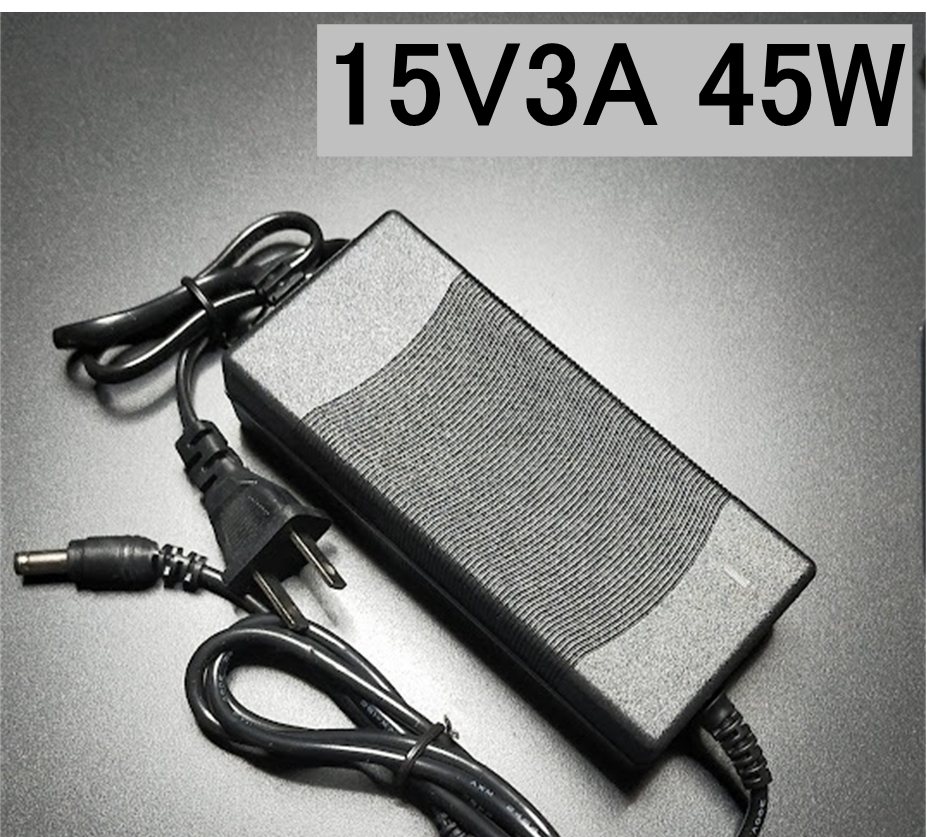 ACアダプター 15V3A 45W プラグサイズ5.5×2.5/2.1mm （15V 2.5A 2A 1.5A 1A) AC/DCアダプター スイッチング電源,_画像1
