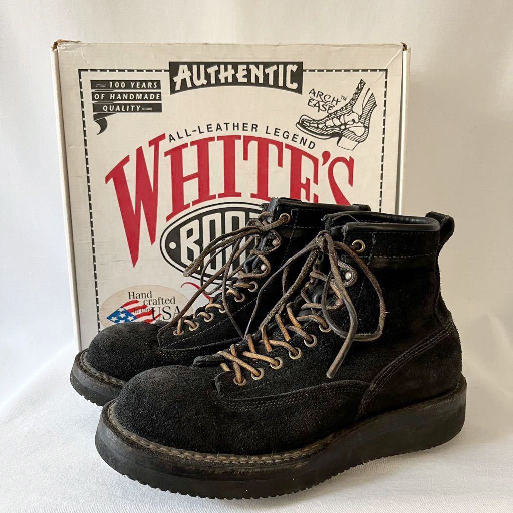 WHITE'S BOOTS SUEDE SMOKE JUMPER 8 E ブラック ホワイツ WHITE'S BOOTS SUEDE SMOKE JUMPER 8 E ブラック ホワイツ