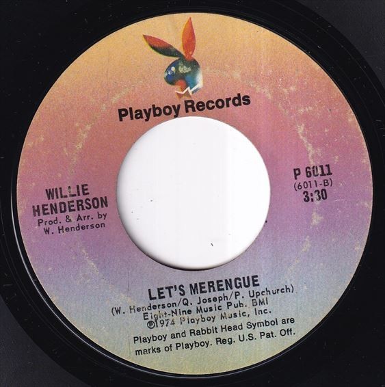 Willie Henderson - Gangster Boogie Bump / Let's Merengue (A) J438_7インチ大量入荷しました。