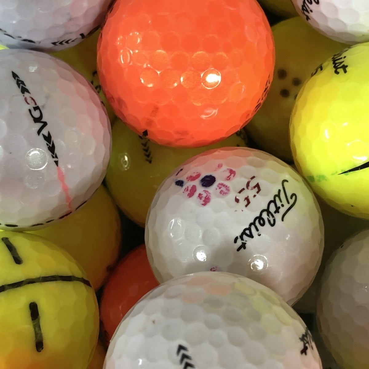 ロストボール タイトリスト VG3 年代混合 12個 A+ABランクマーカー入り 中古 ゴルフボール ロスト Titleist エコボール_画像1