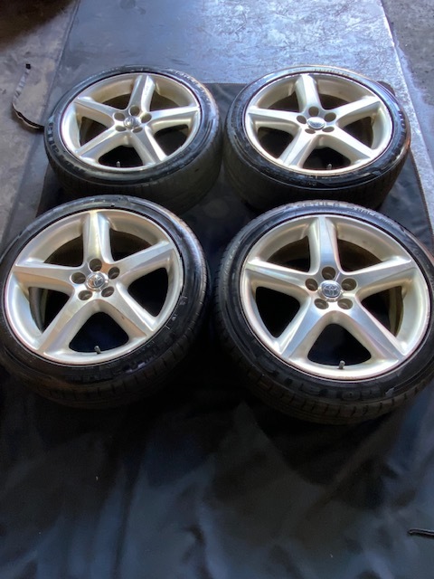 AZT241 カルディナ 純正 アルミホイール 17×7J オフセット45 215/45/R17 ROTALLA タイヤ ☆引き取り歓迎☆千葉市若葉区から出品☆_画像1