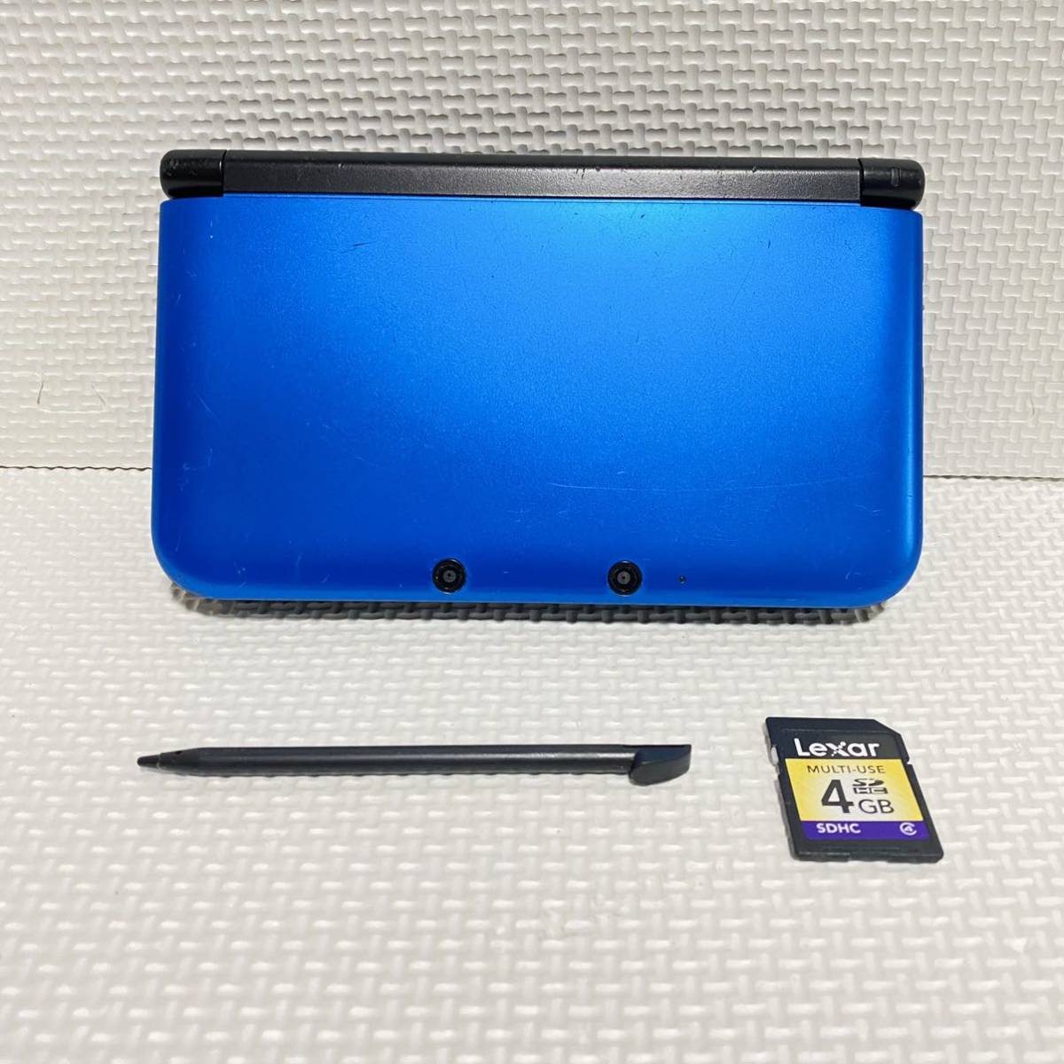 1円☆ ニンテンドー3DS LL ブルー × ブラック Nintendo 任天堂 タッチペン SDカード メモリー SPR-001(JPN) ゲーム機 本体 DS 3DSLL _画像1