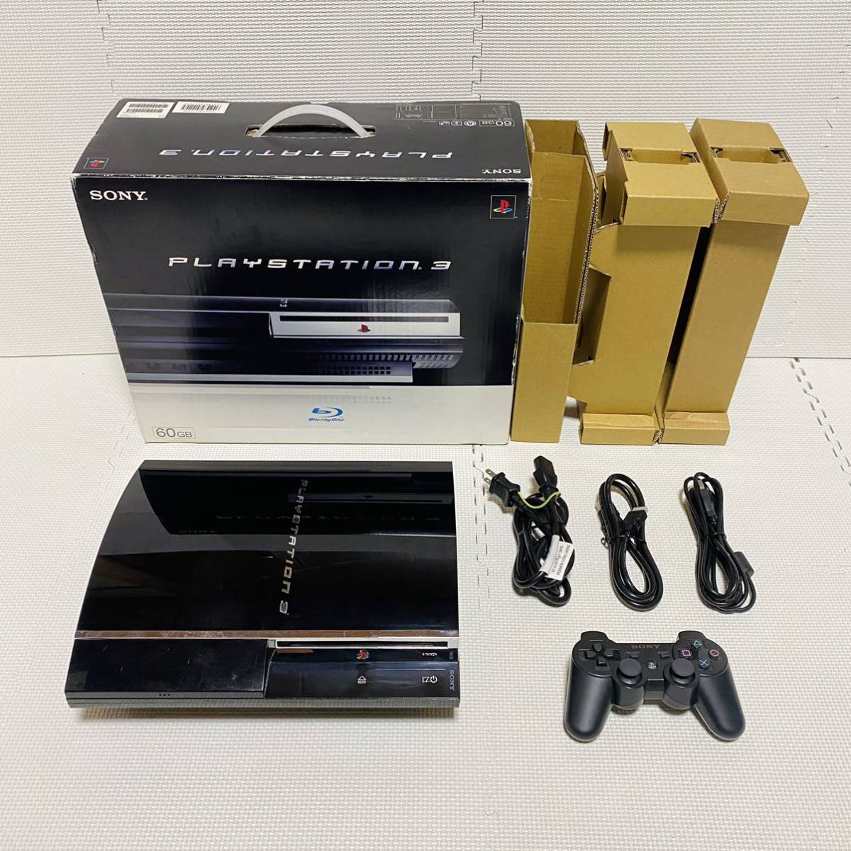 1円☆ 3.55以下☆ PS3 60GB CECHA00 FW:3.00 SONY プレステ3 初期型 箱 プレイステーション PlayStation 本体 コントローラ DUALSHOCK PS2 _画像1