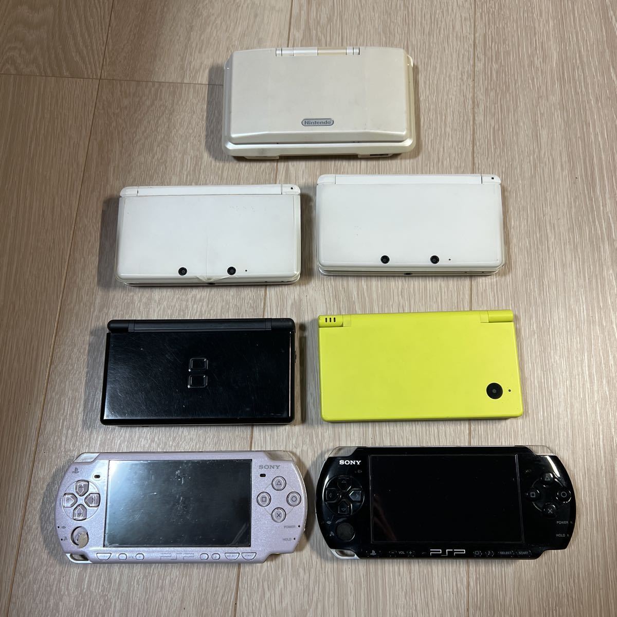 任天堂 ニンテンドー 3DS X2 DSlite X1 DSi X1 NTR-001 X1。SONY PSP-2000 X1 PSP-3000 X1ゲーム機 _画像1