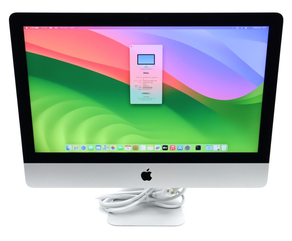 【SALE】Apple iMac Retina 4K 21.5インチ 2019 Core i7-8700 3.2GHz 32GB 512GB(APPLE SSD) Radeon Pro 560X 4096x2304ドット macOS Sonom_画像1