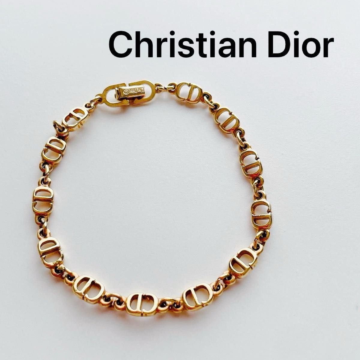 Christian Dior ディオール ブレスレット ゴールド ロゴ Christian Dior ディオール ブレスレット ゴールド ロゴ