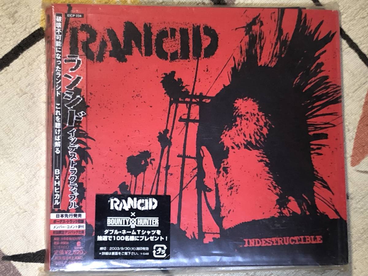 ★非売品CD　RANCID／ランシド「INDESTRUCTIBLE」 見本盤 　promo only japan mint sample rea_画像1