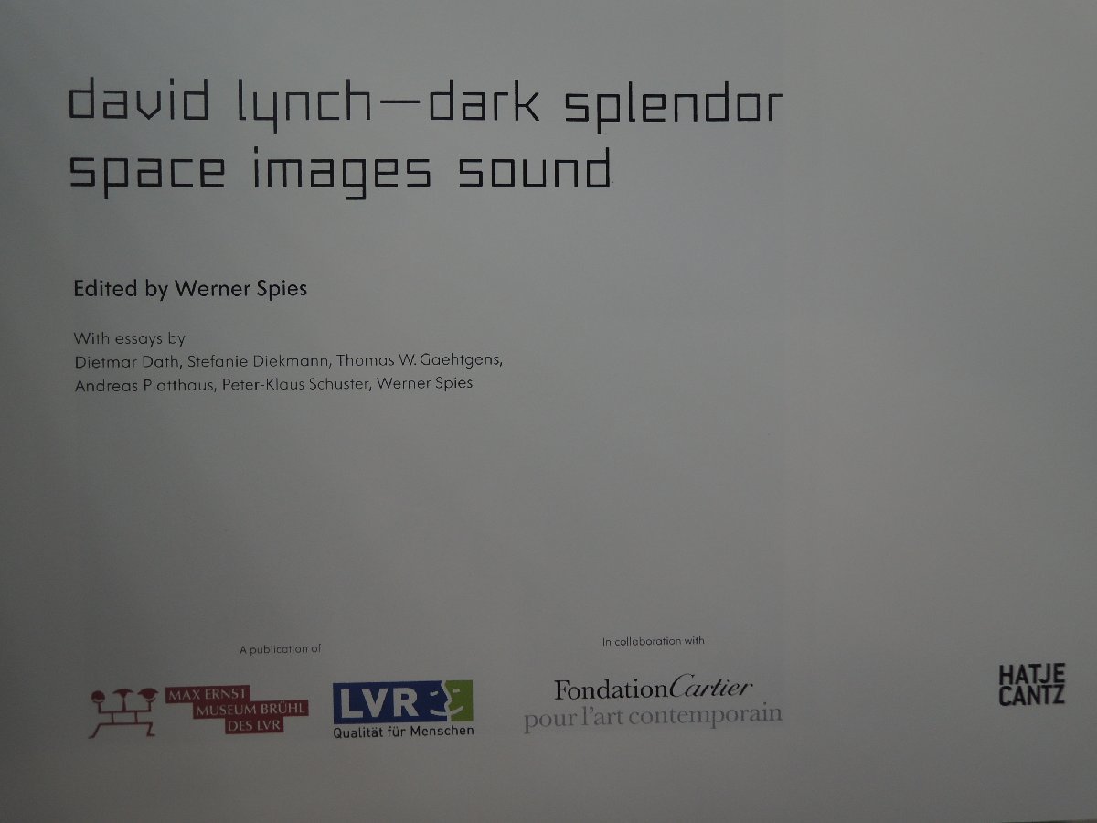 【図録】david lynch - dark splendor space images sound HATJE CANTZ_画像2
