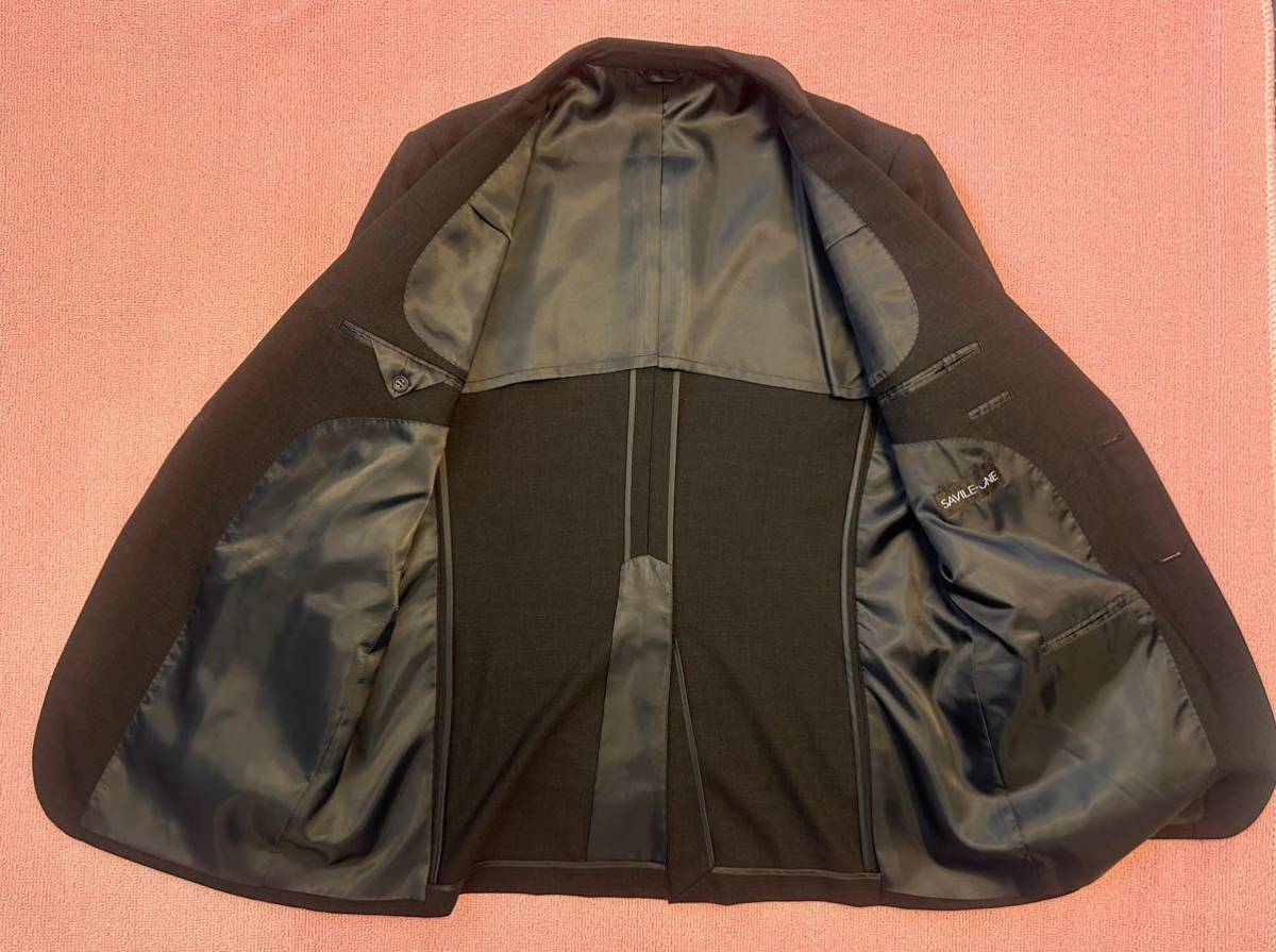 ロッキンガムペンタ SAVILE-ONE メンズスーツ　上下セット 夏用ブラックブラック BB8 毛100％ 胸囲　106 胴囲　100 身長　185_画像3