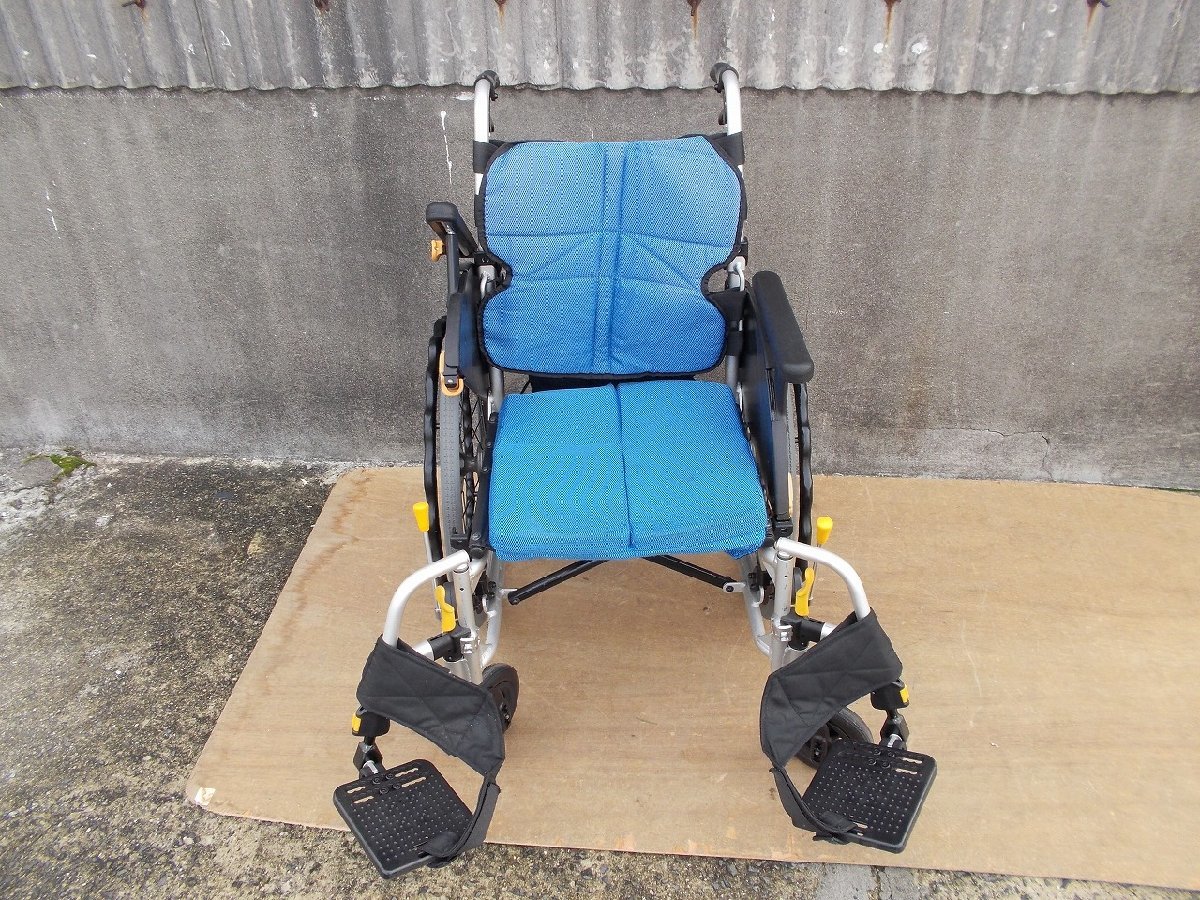 TS-23-1205-03　 車椅子 　自走式 ネクストコア アジャスト NEXT-51B 松永製作所　座幅42cm_画像4