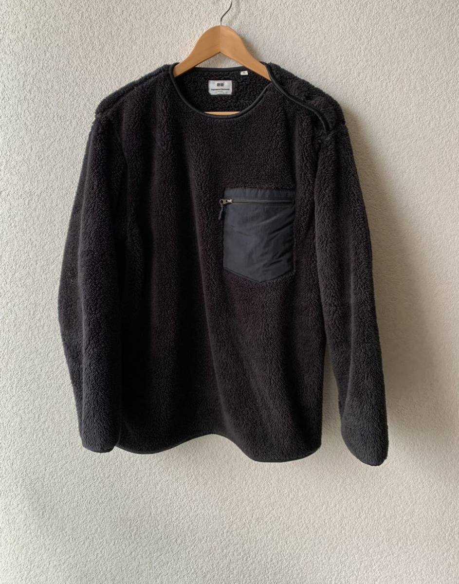 新品 SIZE M UNIQLO ユニクロ Engineered Garments エンジニアド ガーメンツ フリースコンビネーションジャケット BLACK ネペンテス fleece_画像1