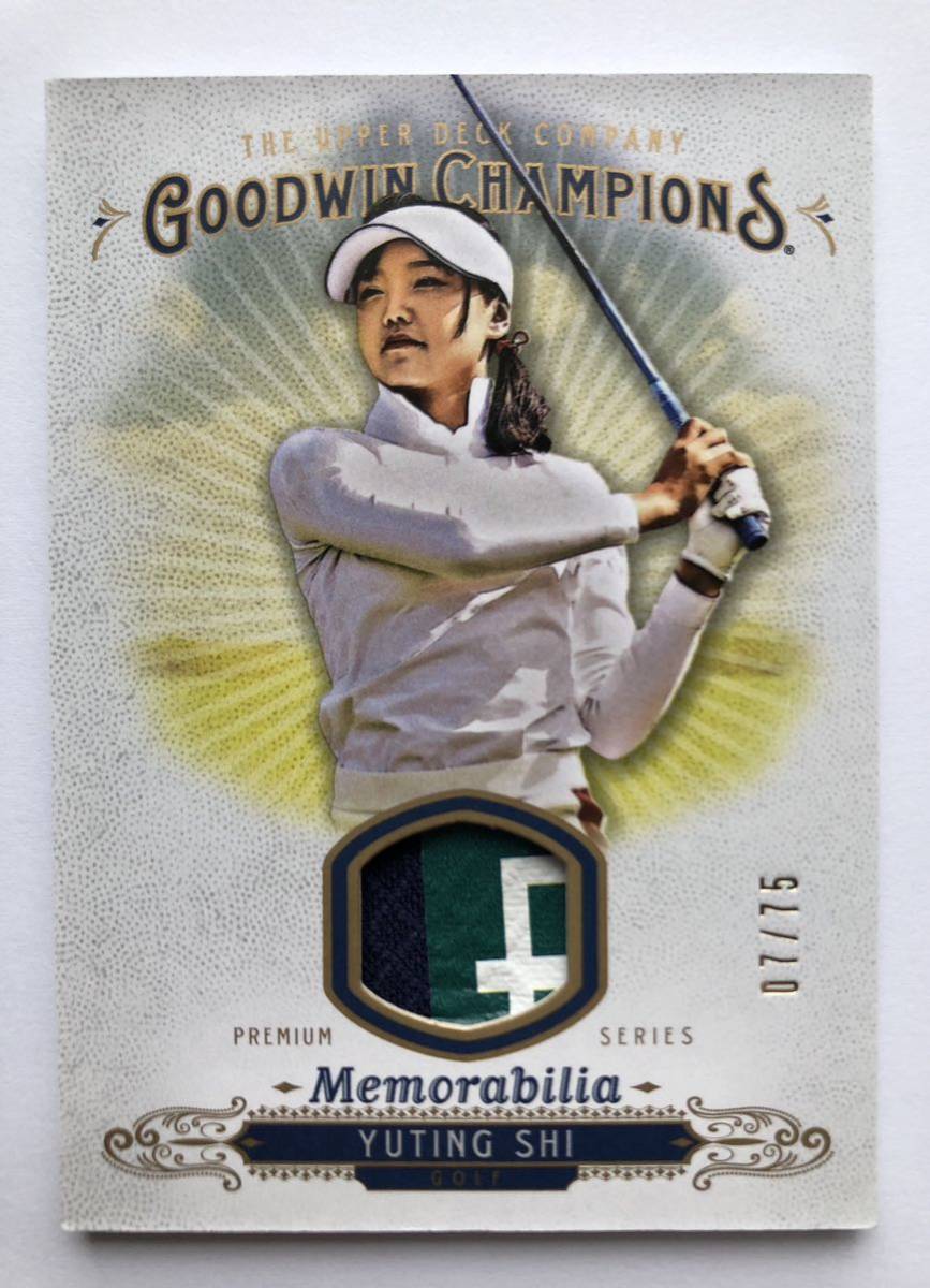 セキユウティン　実使用　メモラ　パッチ　カード　75枚限定 2018 UPPER DECK GOODWIN CHAMPIONS 女子ゴルフ_画像1