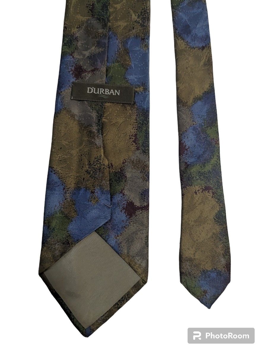 D'URBANダーバン新品未使用絹100%メンズネクタイ ネクタイ 柄 シルク