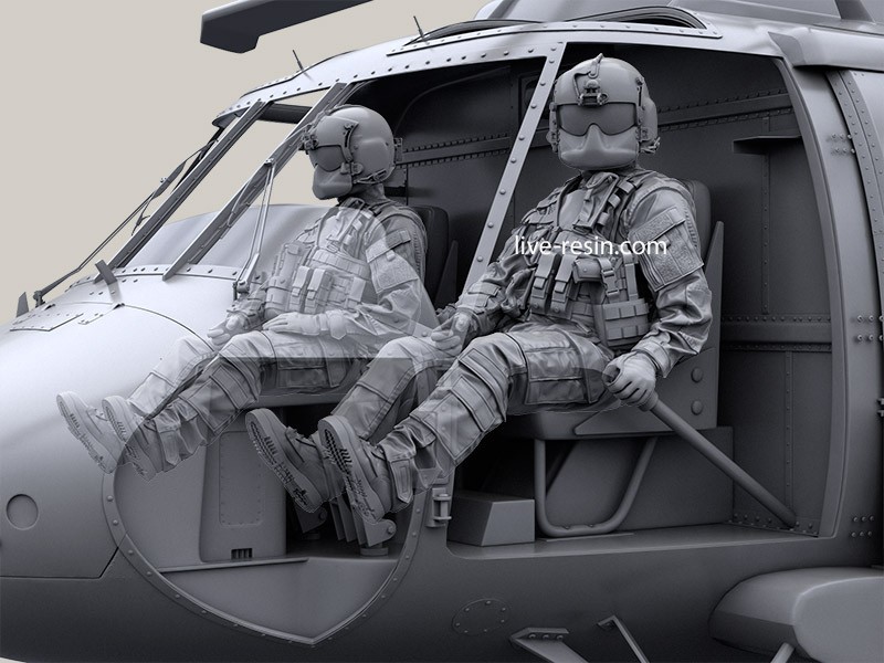 ◆◇ライブレジン【LRM48001】1/48 現用アメリカ空軍 HH-60Gペイブホーク クルー パイロット1◇◆_画像3