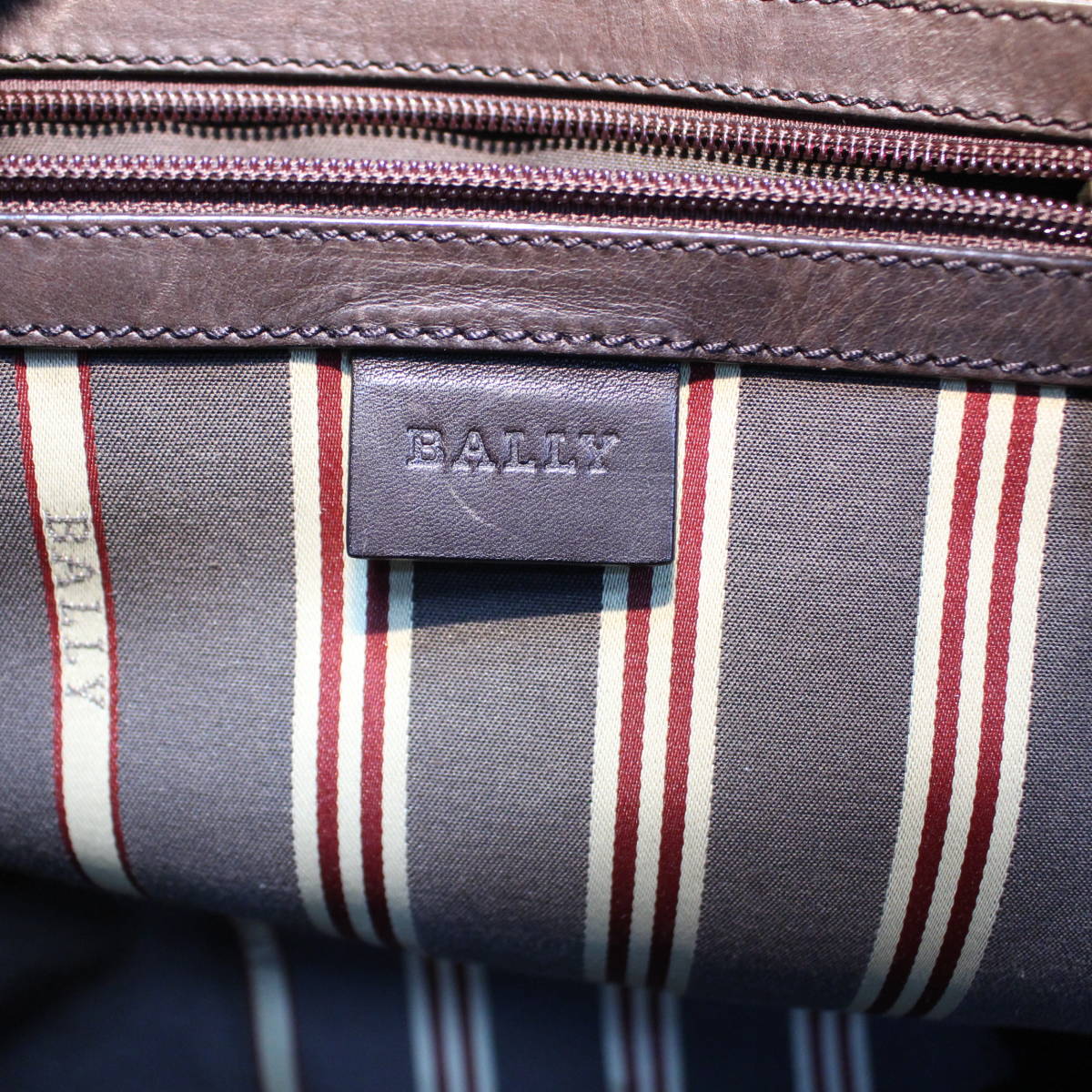 BALLY LINE LEATHER BUSINESS BOSTON BAG/バリーラインレザービジネス