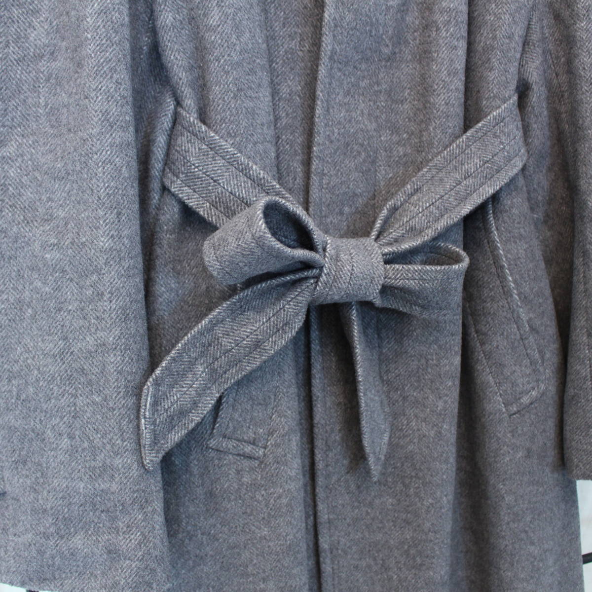 CORNELIANI CASHMERE BREND WOOL BELTED BALMACAAN COATコルネリアーニ