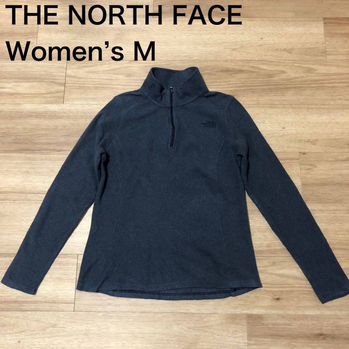 【送料無料】THE NORTH FACE 薄手フリース生地長袖シャツ　レディースMサイズ　ザノースフェイスアウトドアロンTシャツ