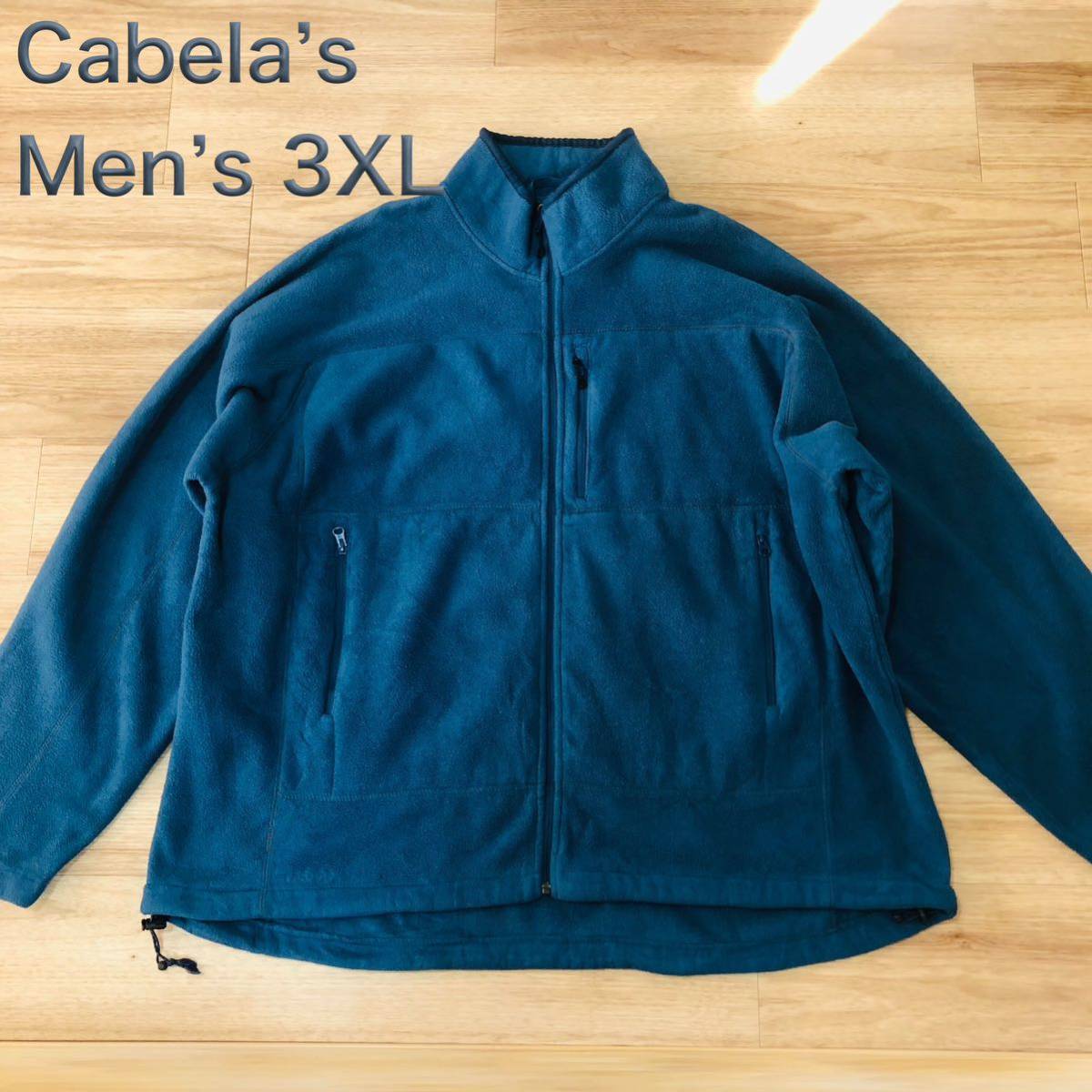 【送料無料】Cabela’s ジップアップフリースジャケット　メンズ3XLサイズ　カベラス大きいサイズビッグサイズ_画像1