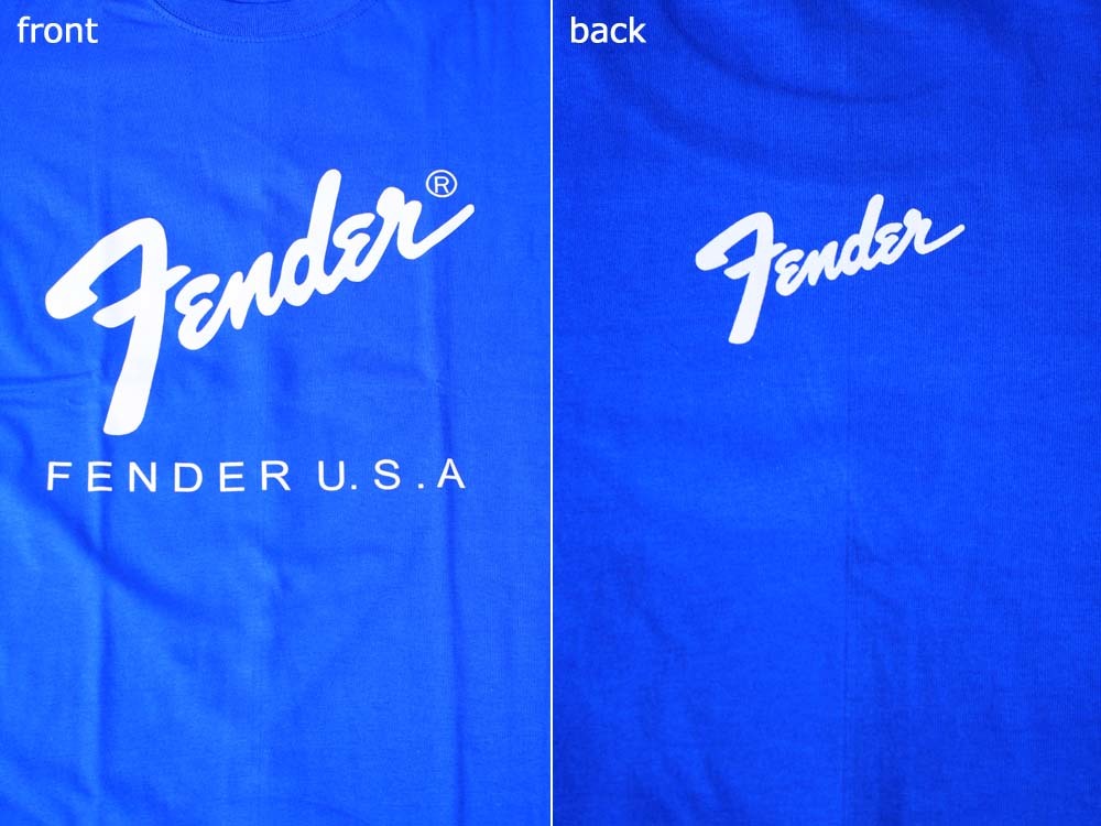 ag6●新品 ブルー Mサイズ●フェンダー FENDER 半袖Tシャツ//バンドTシャツ ロックTシャツ パンク メタルの画像3