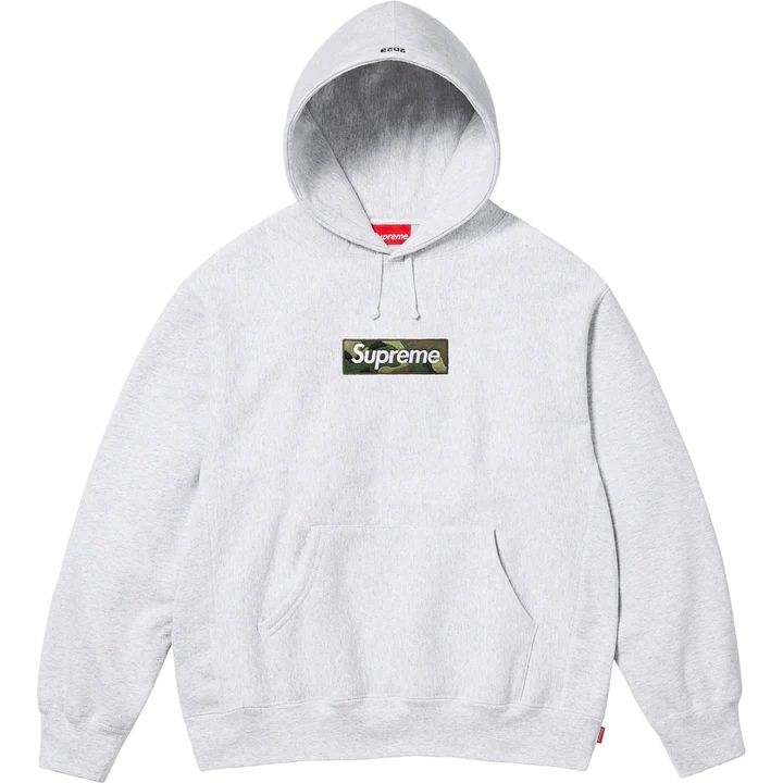 SUPREME Box Logo Hooded Sweatshirt Lサイズ Ash Grey 新品 シュプリーム ボックスロゴ パーカー グレー 灰 カモ 迷彩_画像1