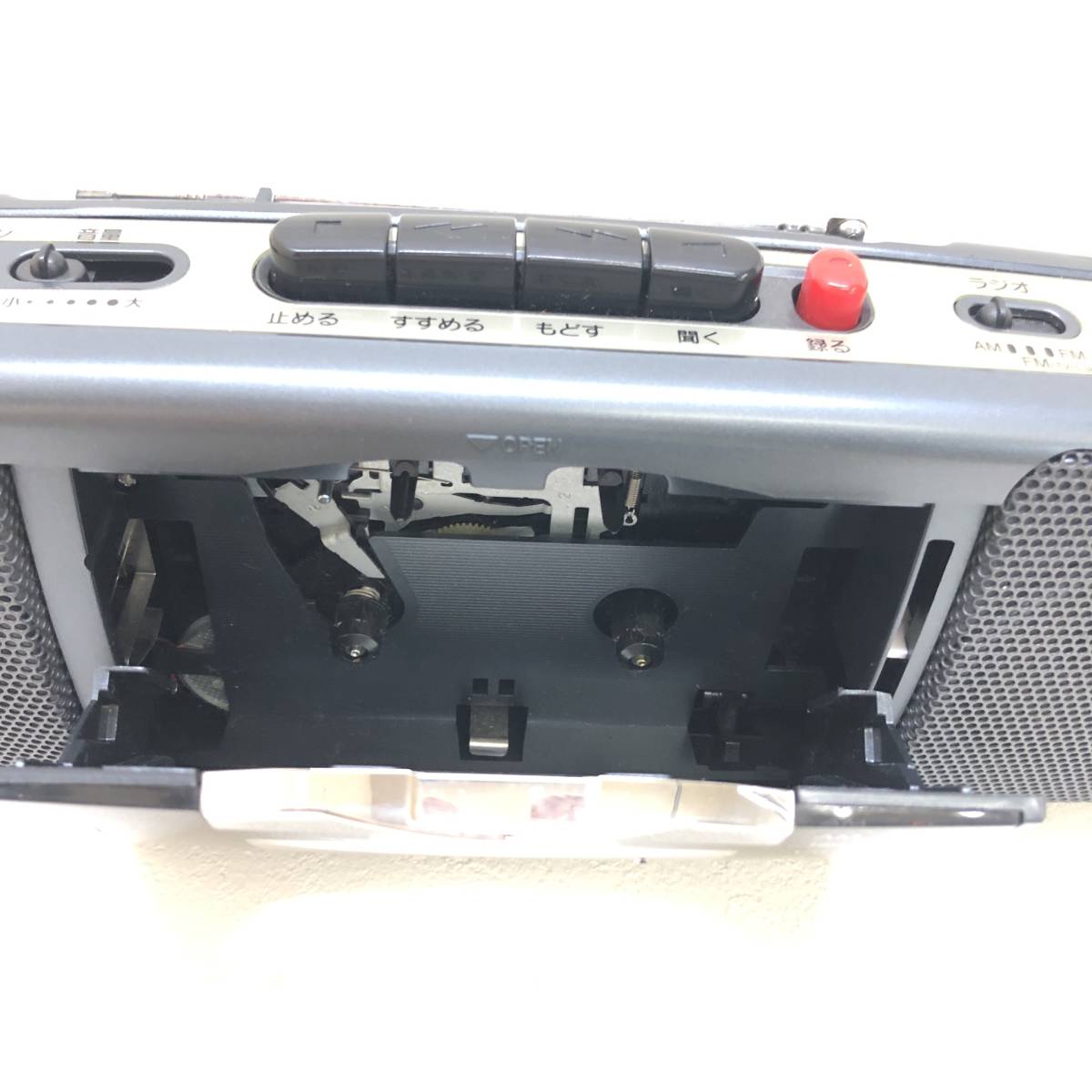 ★aiwa アイワ AM/FM STEREO ラジオ ステレオ CS-P5 録音 AM/FM 音楽機器 ジャンク品 ★C00827_画像6