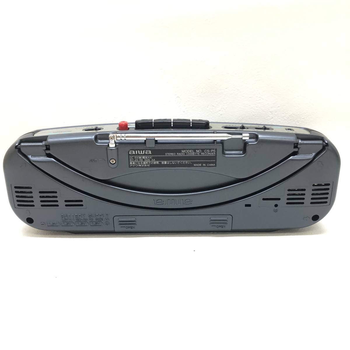 ★aiwa アイワ AM/FM STEREO ラジオ ステレオ CS-P5 録音 AM/FM 音楽機器 ジャンク品 ★C00827_画像2