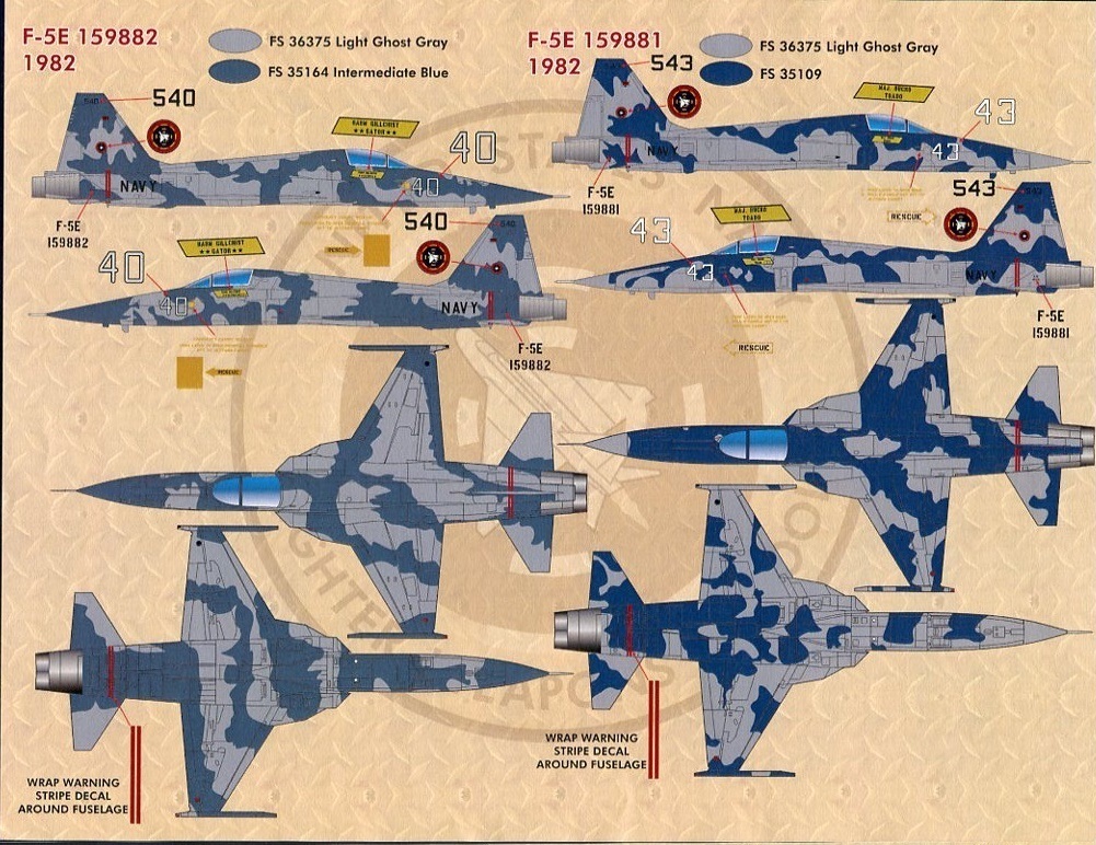 1/32 ファーボールデカール　トップガンの F-5E タイガーⅡ_画像2