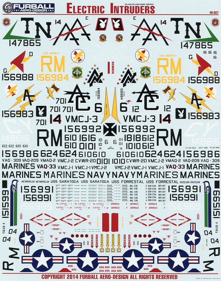 1/48 ファーボールデカール　グラマン EA-6A イントルーダー_画像4