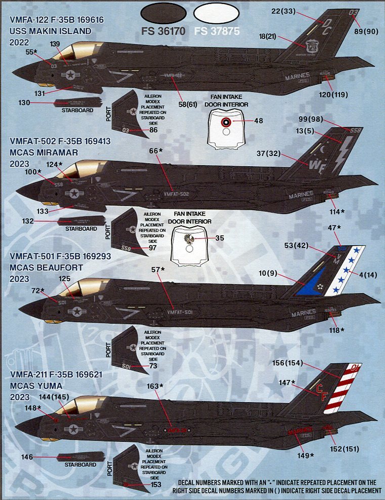 1/48 ファーボールデカール　F-35B ライトニングⅡ アメリカ海兵隊_画像3