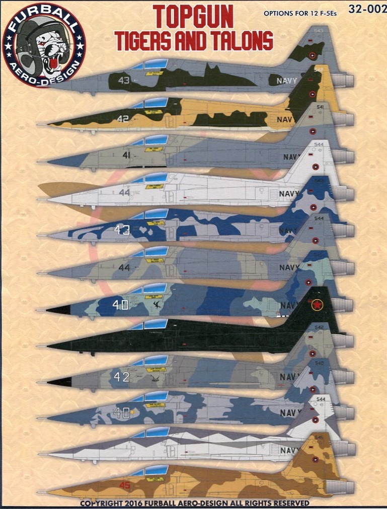 1/32 ファーボールデカール　トップガンの F-5E タイガーⅡ_画像1