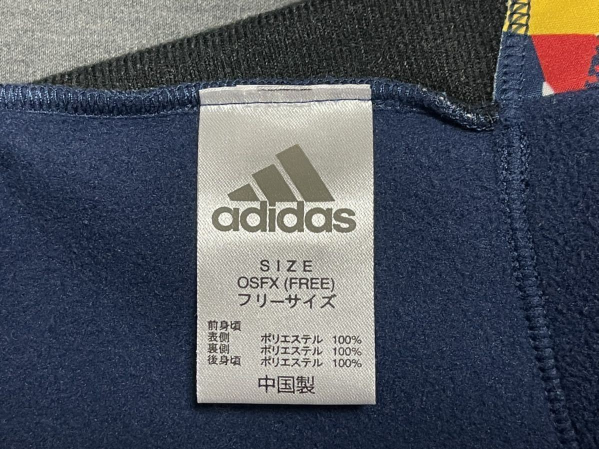 【未使用】adidas 5T ネックウォーマー カレッジネイビー OSFX フリーサイズ / アディダス フリース素材_画像4