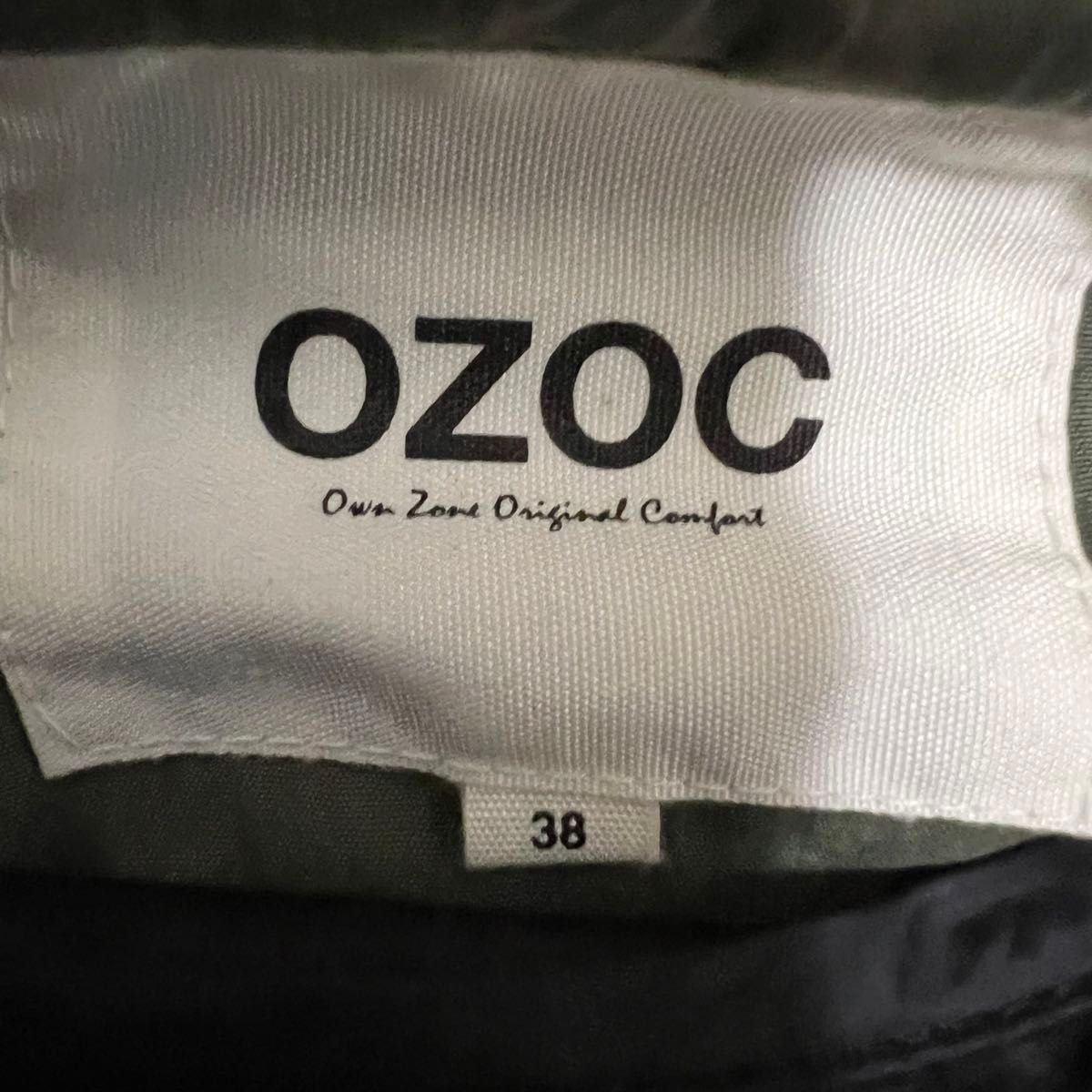 【美品】OZOC ミドルモッズコート　フード　ファー付き　カーキ　size38 Mサイズ相当