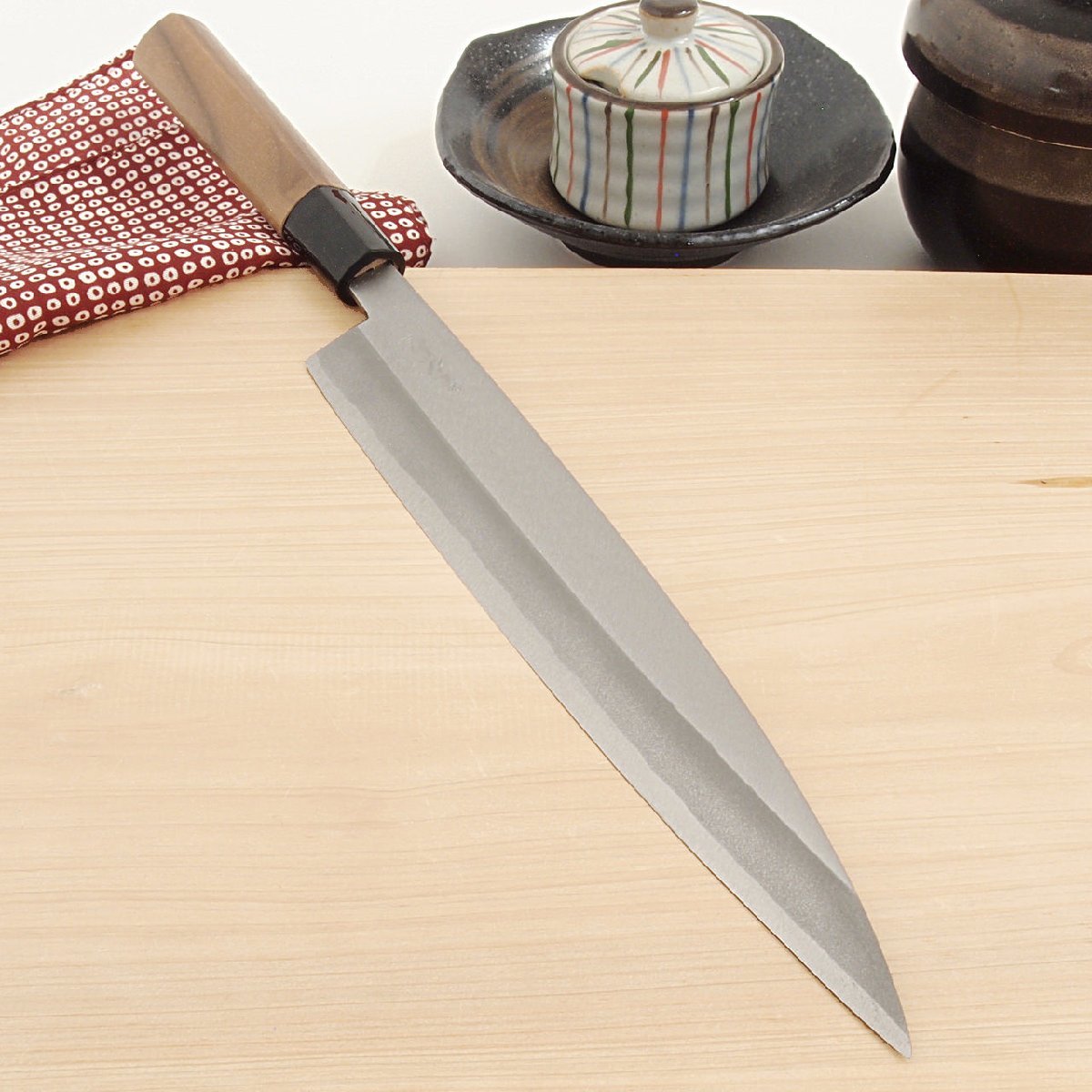 刺身包丁 柳刃包丁 片刃 21cm 磨き仕上げ 土佐打刃物 和包丁 正夫 捌き包丁 業務用 家庭用 日本製 藤助