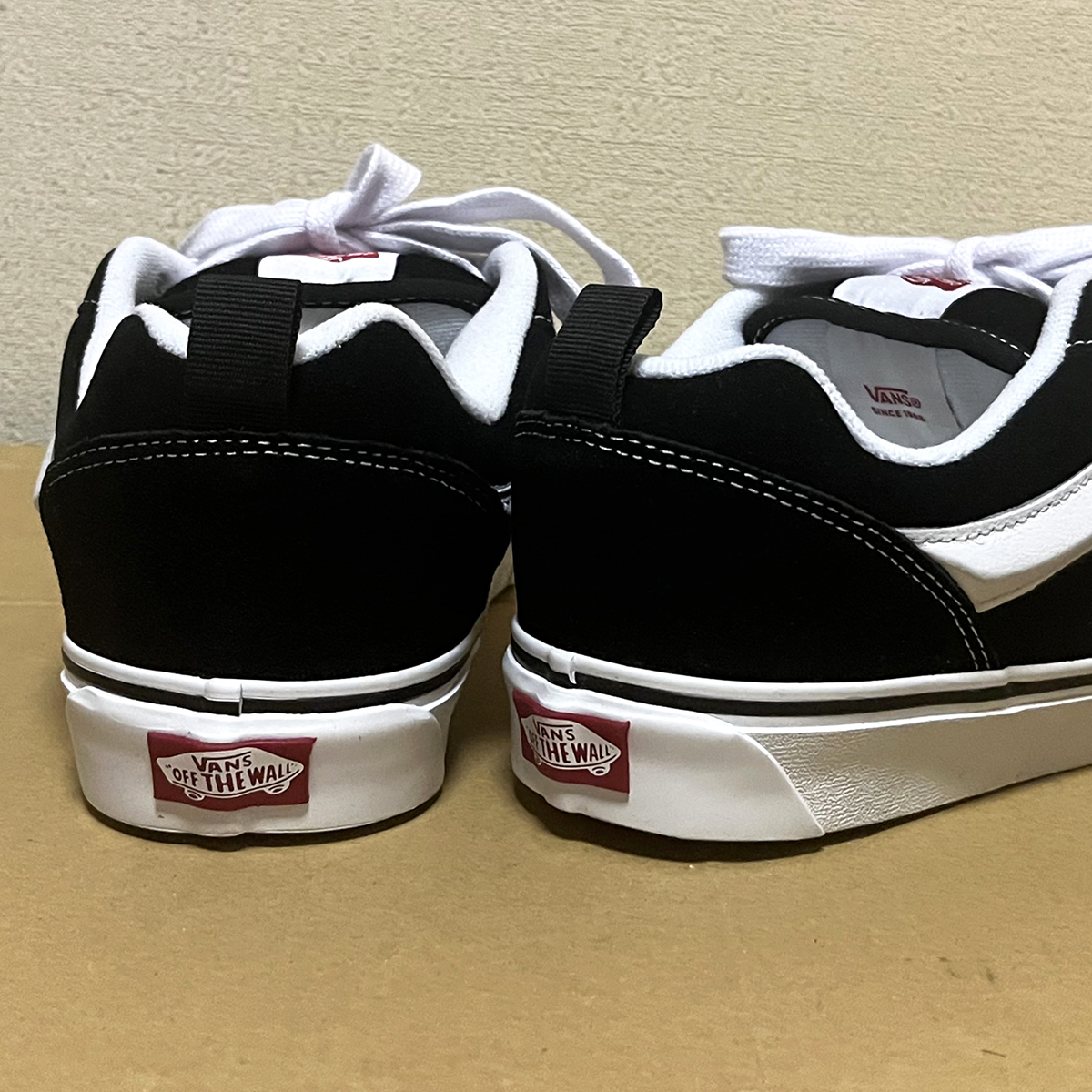 US10 新品VANS バンズ KNU SKOOL ニュースクール スウェードレザー ブラック ホワイト 黒白オールドスクール ジャズ 28cm スケートシューズ_画像7