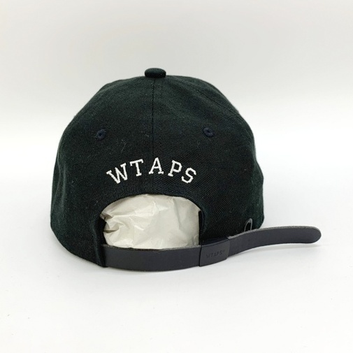 WTAPS ダブルタップス ロゴ キャップ 帽子 23SS 231HCDT-HT05 刺繍 日本製 メンズ サイズ00 ブラック 服飾雑貨 DF9387■_画像4