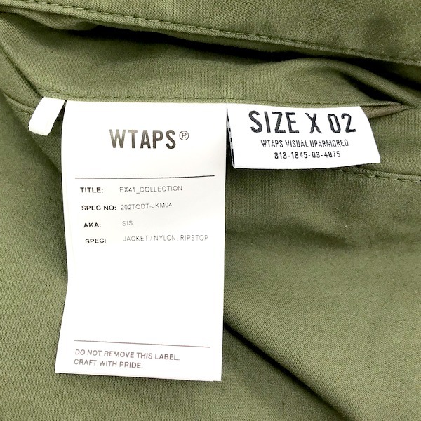 WTAPS JACKET NYLON RIPSTOP 202TQDT-JKM04 キルティング リバーシブル コート メンズ 02 カーキ系 ダブルタップス アウター A3569◆_画像6