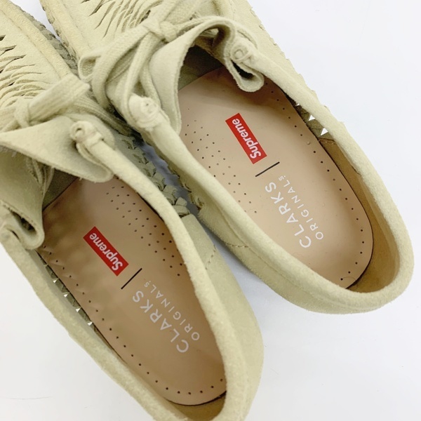 Supreme Clarks Originals Woven Wallabee ウーヴン ワラビー シューズ 美品 Maple Suede スエード シュプリーム クラークス 靴 DF10182■_画像5