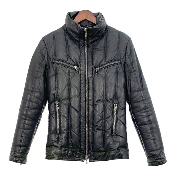  shellac kau leather cow leather down jacket n back blouson cotton inside protection against cold attached none men's 44 M corresponding SHELLAC outer DM10228#