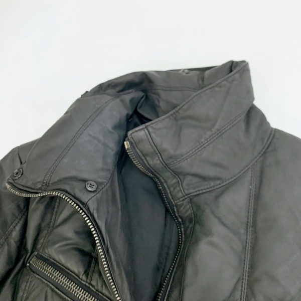  shellac kau leather cow leather down jacket n back blouson cotton inside protection against cold attached none men's 44 M corresponding SHELLAC outer DM10228#