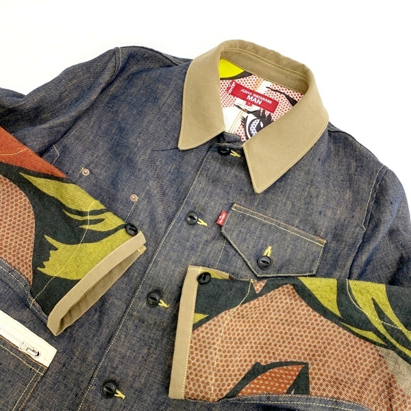 ジュンヤワタナベマン リーバイス Wネーム リネン デニムジャケット WK-J202 AD2022 新品同様 Levi's JUNYA WATANABE MAN アウターDM7704■