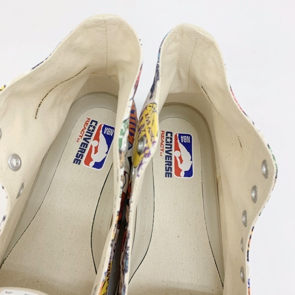 コンバース オールスター アール R NBA HI 1SD540 ハイカット スニーカー 新品同様 総柄 箱付き 28cm CONVERSE ALL STAR 靴 DF10144■の画像5