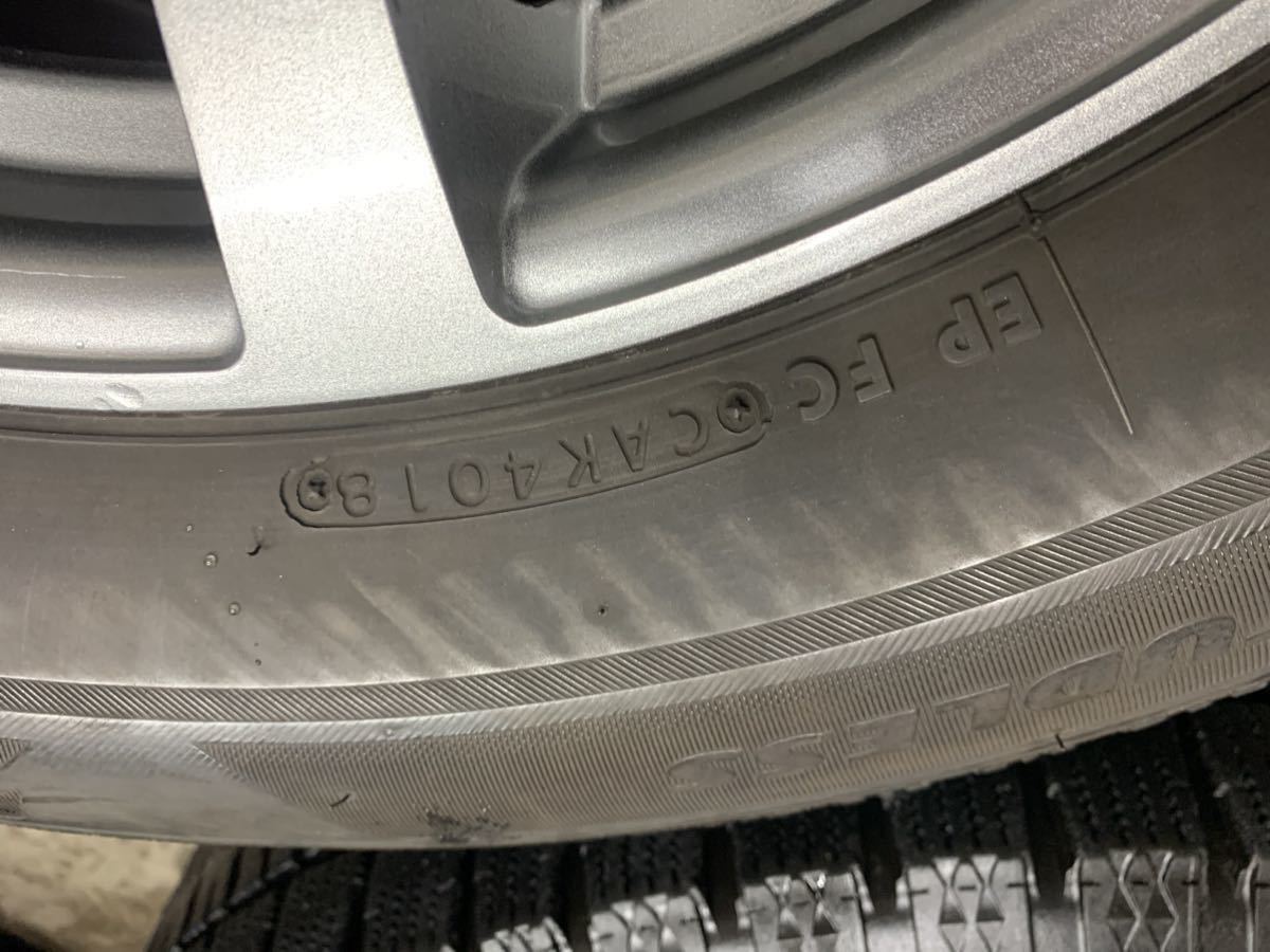 ブリヂストン BS ブリザック VRX2 225/60R17 2018年造アルファード ヴェルファイア スタッドレス ホイール4本セット 純正平面座ナット対応_画像8