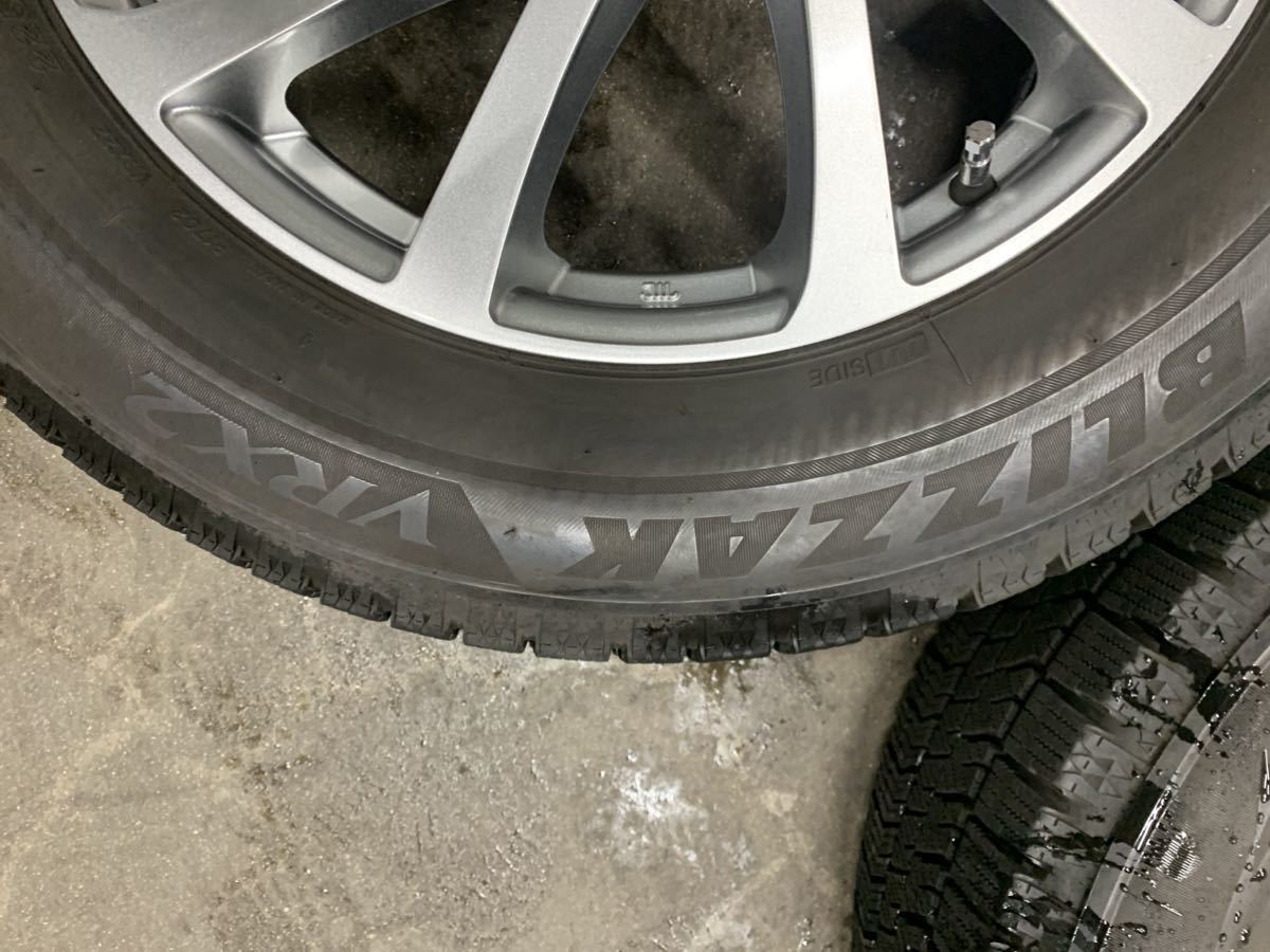 ブリヂストン BS ブリザック VRX2 225/60R17 2018年造アルファード ヴェルファイア スタッドレス ホイール4本セット 純正平面座ナット対応_画像9