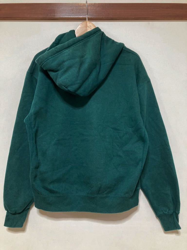 ふ1213 BEN DAVIS ベンデイビス プルオーバー スウェットパーカー M 裏起毛 ストリート サイドリブ グリーン フーディー HOODIE_画像2