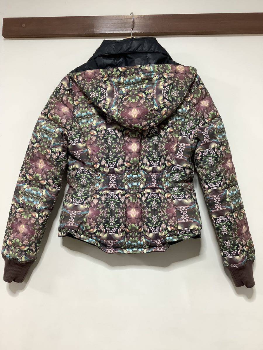 ひ1286 PAUL SMITH PINK ポールスミスピンク リバーシブルダウンジャケット 40 兎柄/ディープネイビー_画像2