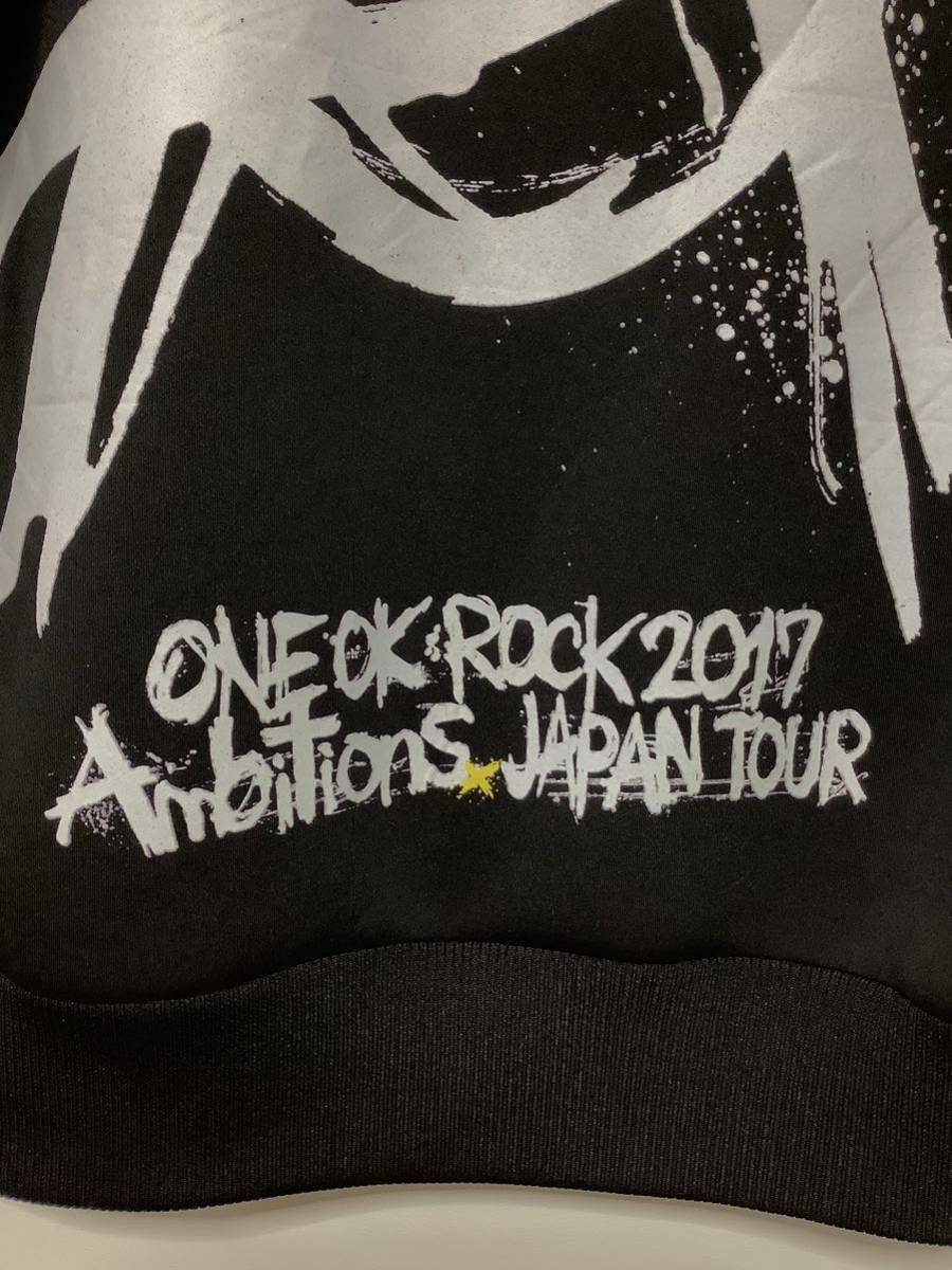 ふ1280 ONE OK ROCK ワンオク 2017 ジャパンツアー ジャージパーカー プルオーバー L ブラック Ambitions_画像3
