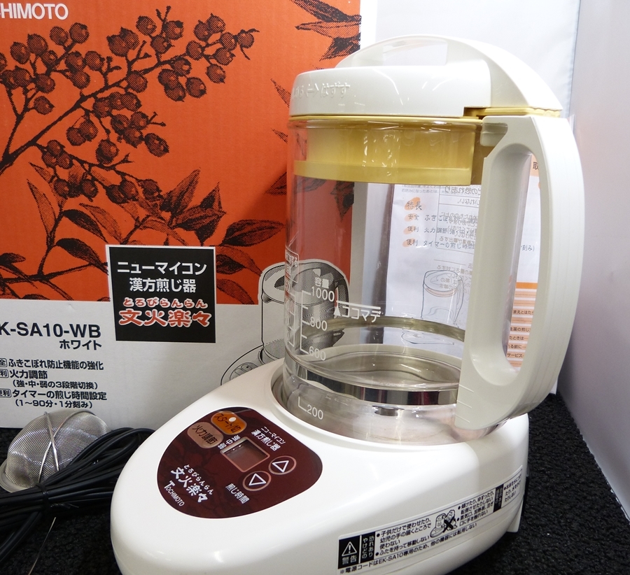 ◇中古保管品　TOCHIMOTO　象印マホービン　ニューマイコン漢方煎じ器 EK-SA10 17年製 とろびらんらん 文火楽々　定格容量1000ｍｌ◇ _画像2