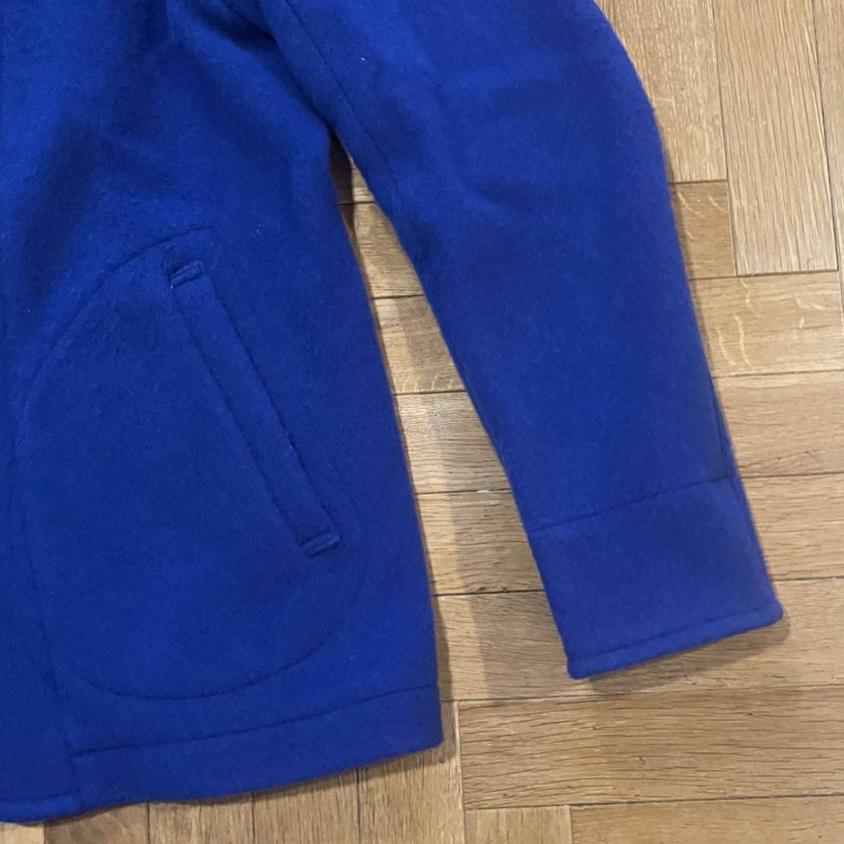 DANTON ダントン ウールモッサ 丸襟シングルジャケット サイズ表記42 ブルー 日本製 中古品 14A-SL-002 株式会社ボーイズ Bishop _画像7